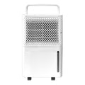A front view of the Dehumidifier EDM 07416 showing the perforated grid, lower solid section, and integrated handle.