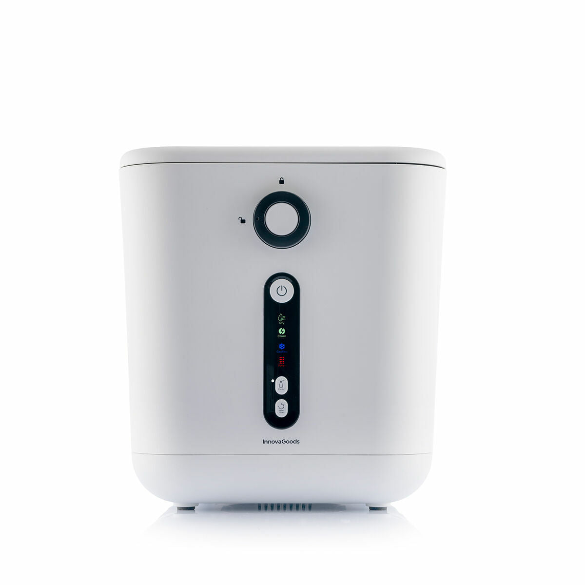 A clean, front view of the Ewooster electric composter, highlighting the control panel.