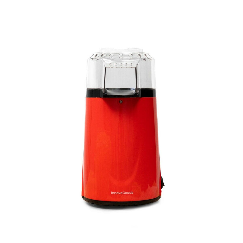 A front view of the Hot Air Popcorn Maker Popmar InnovaGoods with branding on a white background.