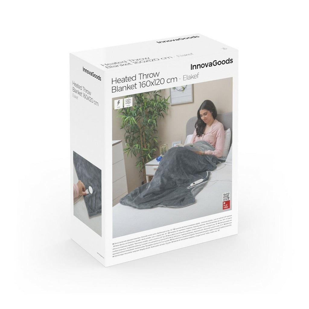 Product packaging displaying a preview image of the blanket and branding elements.