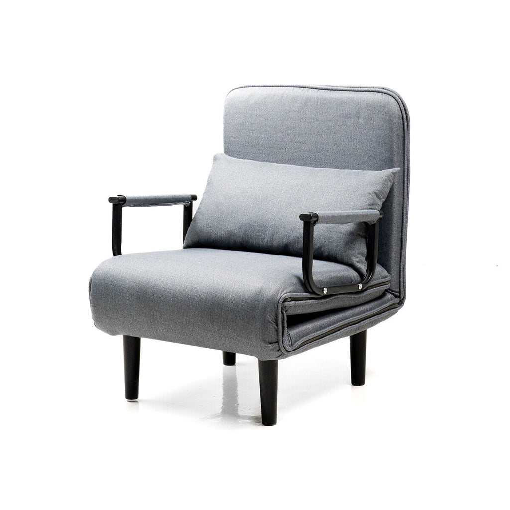 A standalone image of the sofa in chair form, highlighting its fabric and structure.